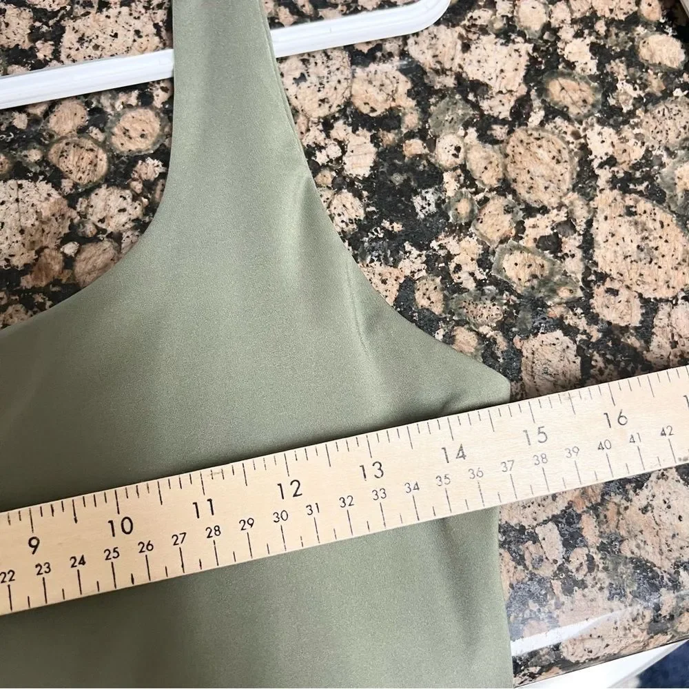 Bylt Premium Basics Essential Bodysuit Womens Size L Green Fitted Square neck - Picture 4 of 5